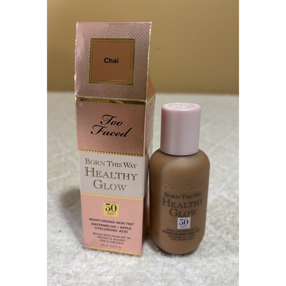 Too Faced Born This Way Healthy Glow Moisturizing Skin Tint SPF 30. Color Chai